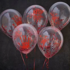 Party Delights Balloons<Bloody Confetti Balloons - 12" Latex (5Pk)