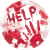 Party Delights Tableware<Bloody Drip Paper Plate - 23Cm (8Pk)