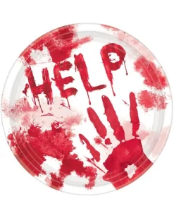 Party Delights Tableware<Bloody Drip Paper Plate - 23Cm (8Pk)