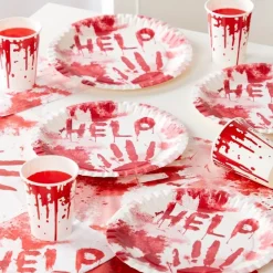 Party Delights Tableware<Bloody Handprint Value Party Kit For 8