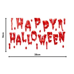 Party Delights Window & Door Decorations<Bloody Happy Halloween Gel Window Cling