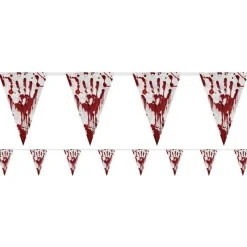 Party Delights Hanging Decorations<Bloody Paper Bunting - 3M