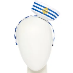 Blue & White Mini Sailor Hat Headband<Party Delights