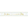 Blue Botanical 'On Your Communion Day' Foil Banner - 2.7M<Party Delights Online
