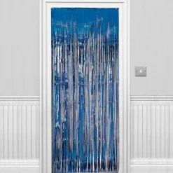 Blue Foil Door Curtain - 2.4M X 92Cm<Party Delights Sale