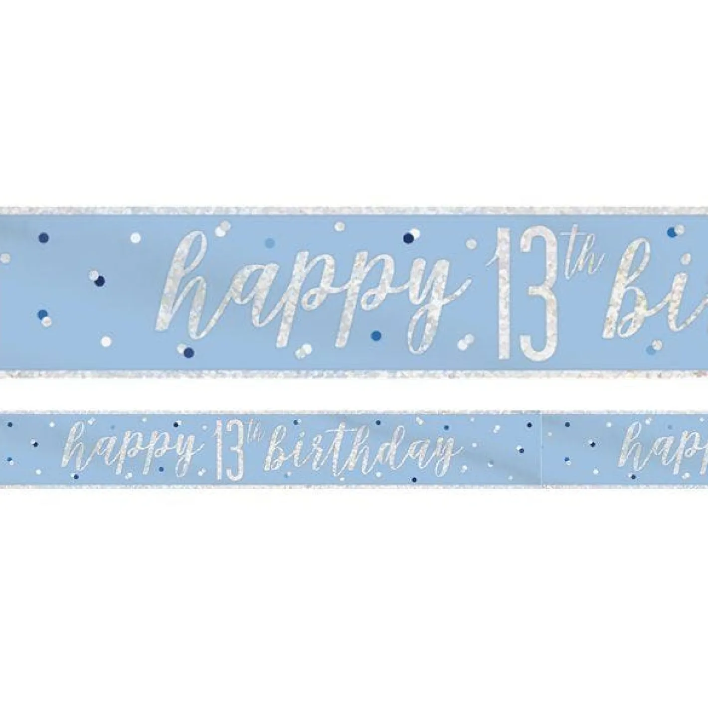 Blue 'Happy 13Th Birthday' Plastic Banner - 2.75M<Party Delights