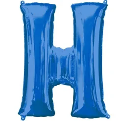 Blue Letter H Air Filled Balloon - 16" Foil<Party Delights Discount