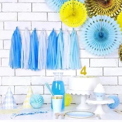 Blue Mix Tassel Garland Decoration - 1.5M<Party Delights New