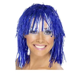 Blue Tinsel Wig<Party Delights Clearance