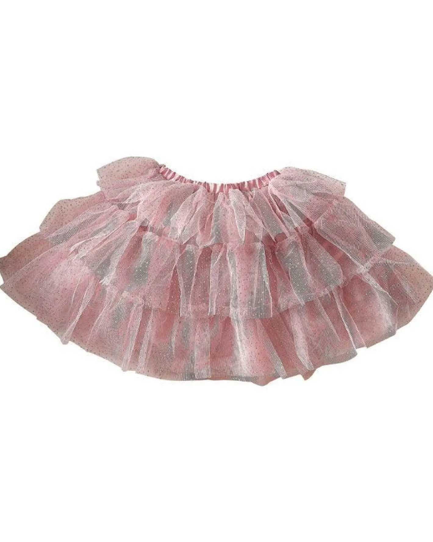 Party Delights Costume Accessories<Blush & Silver Tiered Tutu - 5-7 Years
