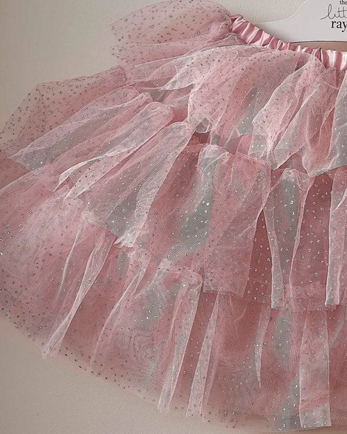 Party Delights Costume Accessories<Blush & Silver Tiered Tutu - 5-7 Years