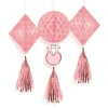 Blush Hen Party Honeycomb Tassel Decorations (3Pk)<Party Delights Best
