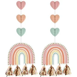 Boho Rainbow Hanging Decorations - 91Cm (2Pk)<Party Delights New