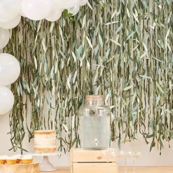 Botanical Baby Green Leaf Backdrop<Party Delights Hot