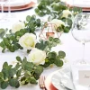 Botanical Wedding Eucalyptus & White Rose Garland - 1.8M<Party Delights New