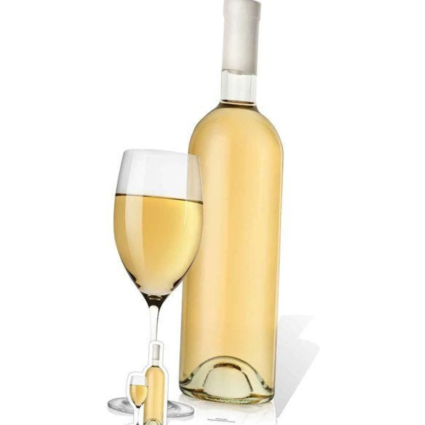 Bottle & Glass Of White Wine Cardboard Cutout - 184Cm X 73Cm<Party Delights