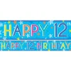 Boys 12Th Birthday Paper Banners - 1M (3Pk)<Party Delights Outlet