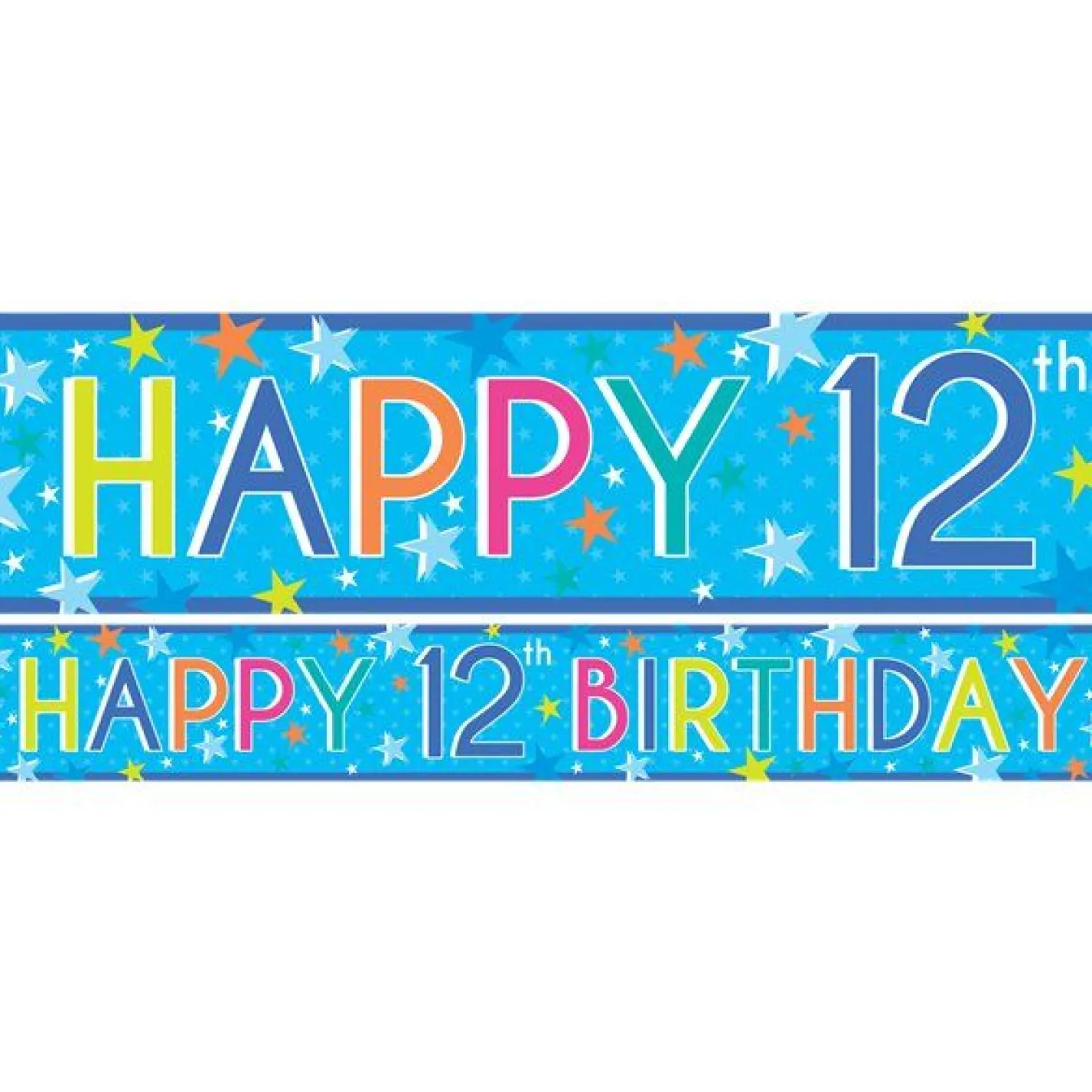 Boys 12Th Birthday Paper Banners - 1M (3Pk)<Party Delights Outlet