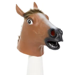 Party Delights Costume Accessories<Brown Horse Rubber Mask