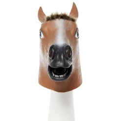 Party Delights Costume Accessories<Brown Horse Rubber Mask