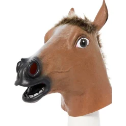 Brown Horse Rubber Mask<Party Delights New