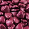 Burgundy Foil Chocolate Hearts - 1Kg<Party Delights Clearance