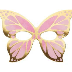 Butterfly Shimmer Paper Masks (8Pk)<Party Delights New