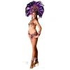 Carnival Purple Peacock Babe Cardboard Cutout - 194Cm X 59Cm<Party Delights Best