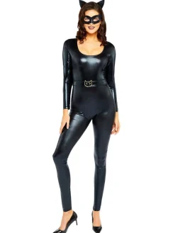 Women's Party Delights Women's<Catwoman Jumpsuit - Adult Costume