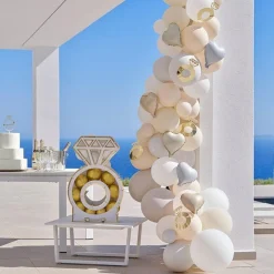 Champagne Bottle With Balloon Bubbles Arch - 70 Balloons<Party Delights Hot