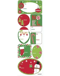 Party Delights Gift Wrapping<Christmas Adhesive Gift Labels (48Pk)