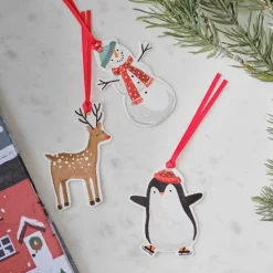 Party Delights Gift Wrapping<Christmas Character Shaped Gift Tags & Ribbon (9Pk)