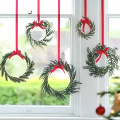 Party Delights Hanging Decorations<Christmas Foliage Wreath Hanging Decorations (5Pk)