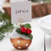 Party Delights Tableware<Christmas Pudding Place Card Holder (6Pk)