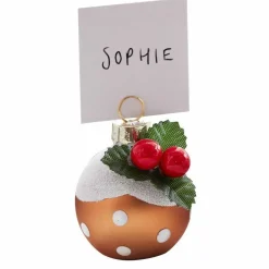 Party Delights Tableware<Christmas Pudding Place Card Holder (6Pk)