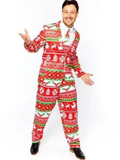 Men's Party Delights Men's<Christmas Suit - Adult Costume