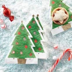 Party Delights Tableware<Christmas Tree Shaped Paper Napkins - 32Cm (12Pk)