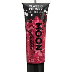 Chunky Glitter Body Gel - Red 12 Ml<Party Delights New