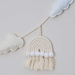 Cloud & Rainbows Macrame Fabric Bunting - 2M<Party Delights Discount