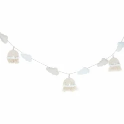 Cloud & Rainbows Macrame Fabric Bunting - 2M<Party Delights Discount