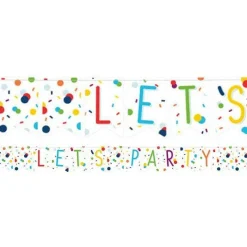 Confetti Birthday Flag Banner - 1.85M<Party Delights Online