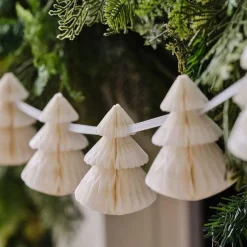 Party Delights Hanging Decorations<Cream Honeycomb Trees Garland - 2M