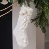 Party Delights Stockings & Sacks<Cream Knitted Christmas Stocking - 45Cm