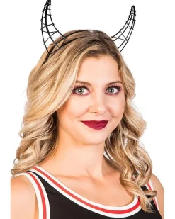 Party Delights Costume Accessories<3D Black Devil Headband