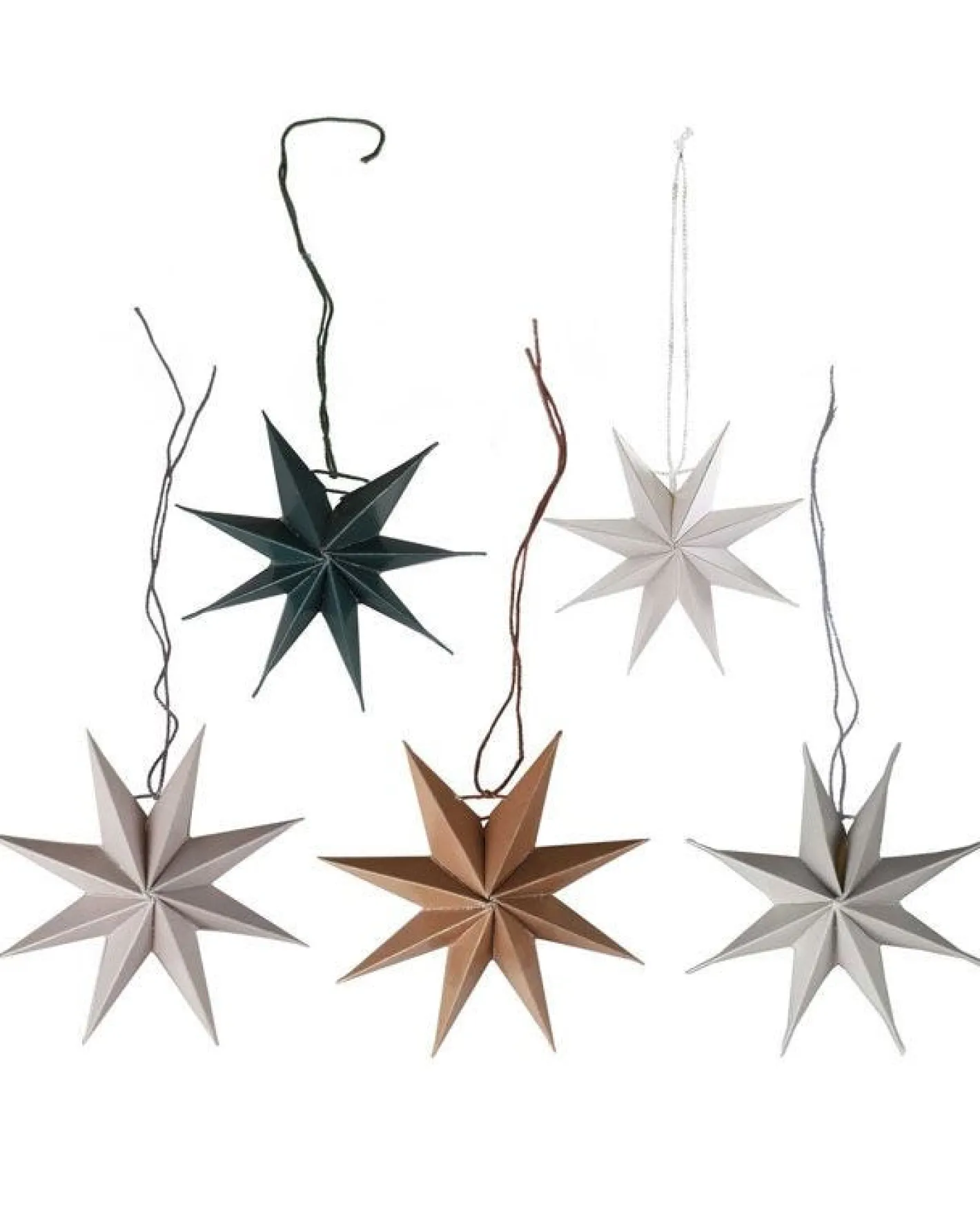 Party Delights Hanging Decorations<3D Paper Stars Tree Decorations (5Pk)