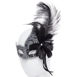Dark Angel Black Masquerade Mask<Party Delights Outlet