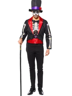Men's Party Delights Men's<Day Of The Dead Jacket - Adult Costume