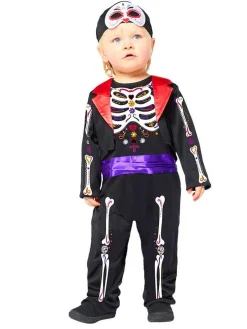 Kids' Party Delights Kids'<Day Of The Dead Jumpsuit - Baby And Toddler Costume