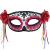 Women's Party Delights Women's<Day Of The Dead Masquerade Mask With Ribbons