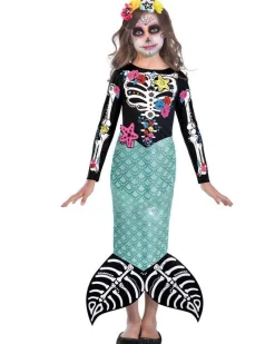 Kids' Party Delights Kids'<Day Of The Dead Mermaid - Childs Costume